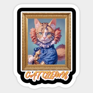 Cat Clown,Cat Joker,Cat Miaw Lover Sticker